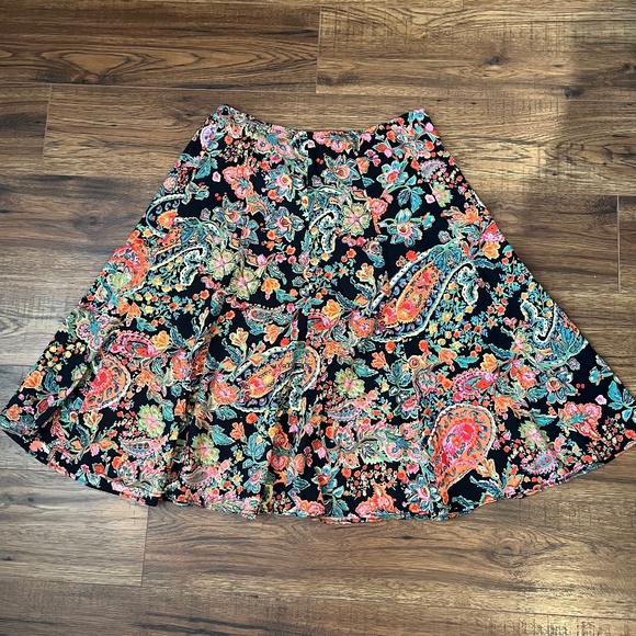lola Dresses & Skirts - Colourful Womens Paisley Midi Skirt Cotton Cottagecore Boho Whimsigoth Medium